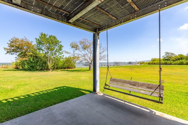 view of yard with a patio area