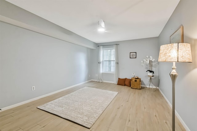 interior space with light hardwood / wood-style flooring