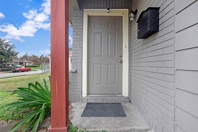 view of doorway to property