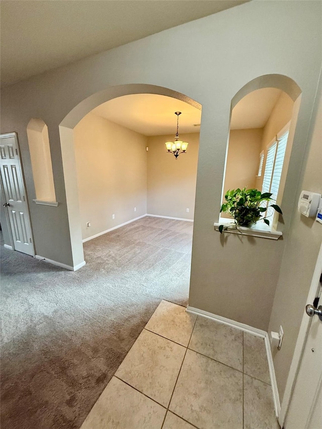 view of carpeted empty room