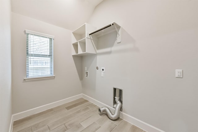 laundry room featuring electric dryer hookup, washer hookup, and hookup for a gas dryer