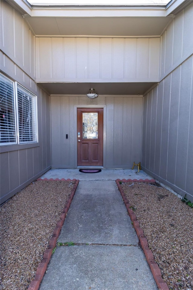 view of doorway to property