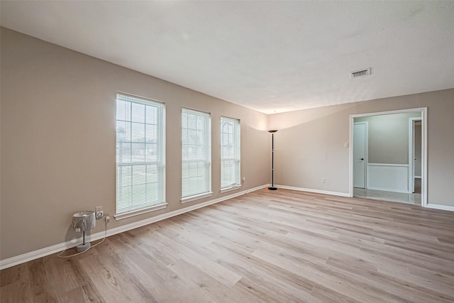 empty room featuring light hardwood / wood-style flooring