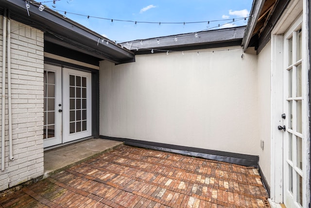 view of patio / terrace featuring french doors