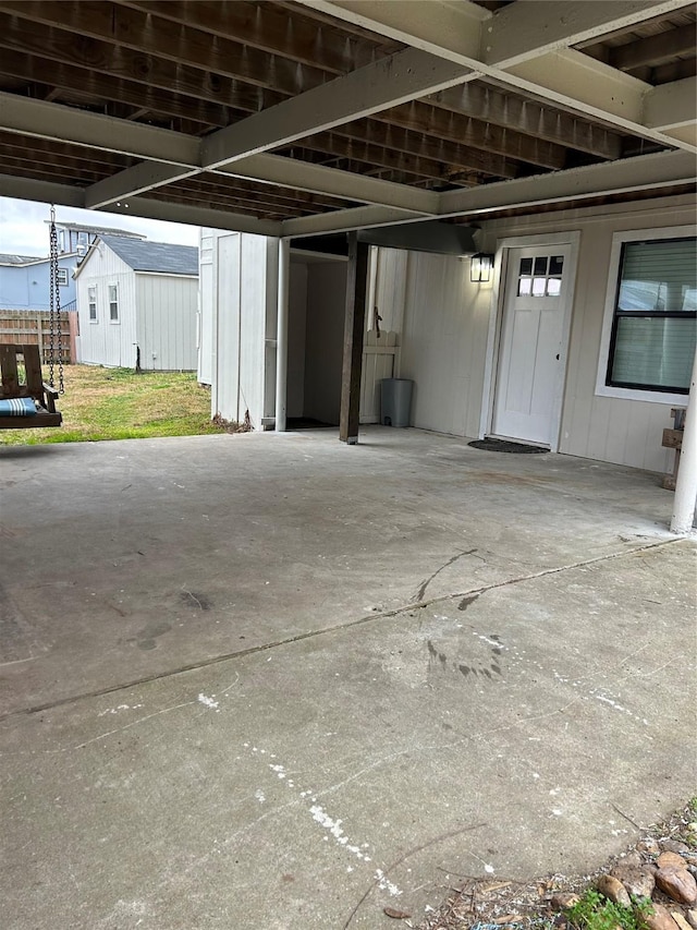 231 Dehart St Unit Cr653, Liverpool, TX 77577 - garage with a carport and a shed