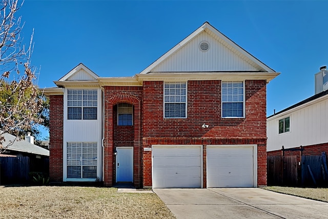 view of front facade featuring a garage