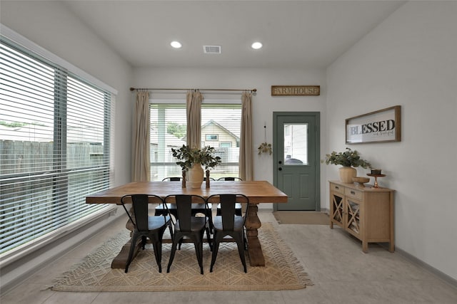 view of dining area