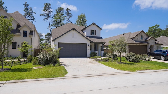 view of front of home with a front yard