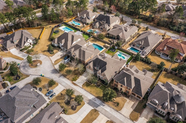 drone / aerial view with a residential view