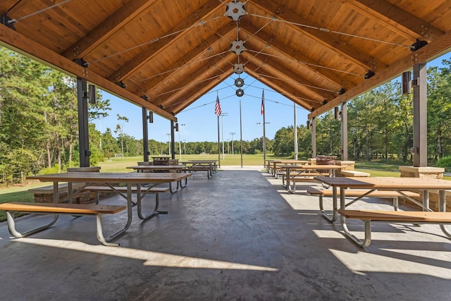 view of community with a gazebo