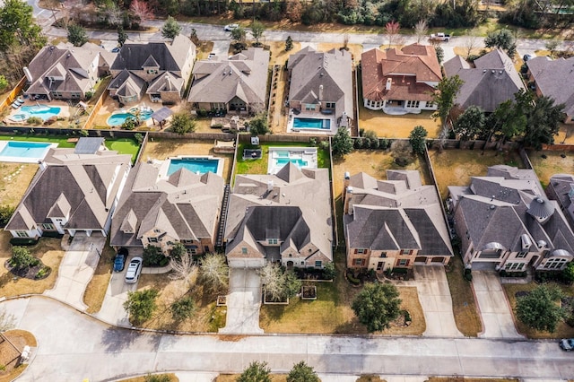 bird's eye view featuring a residential view