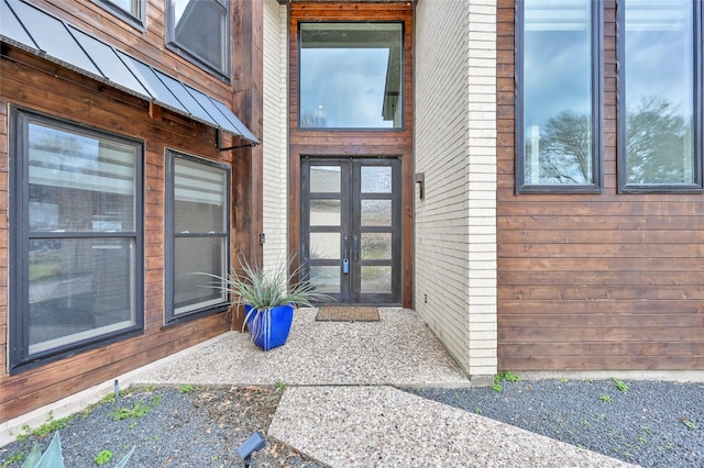 entrance to property with french doors