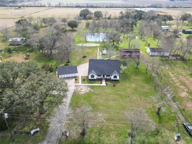 drone / aerial view featuring a rural view