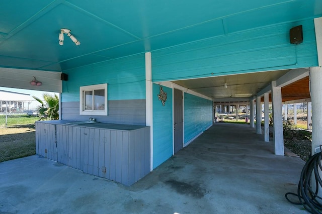 view of patio with sink