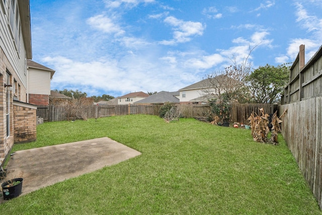 view of yard featuring a patio