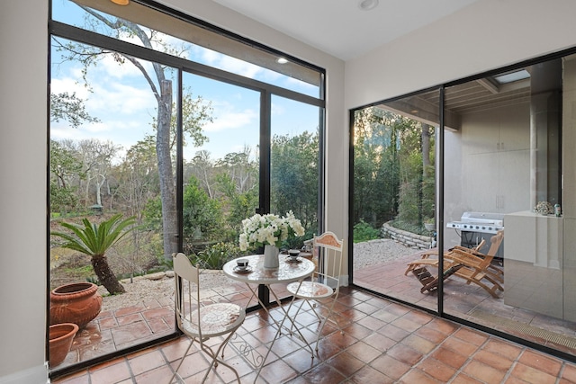 view of sunroom