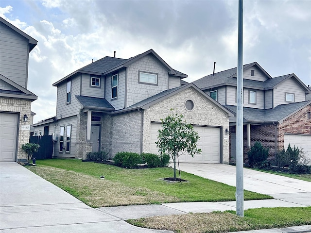 view of front facade with a front lawn