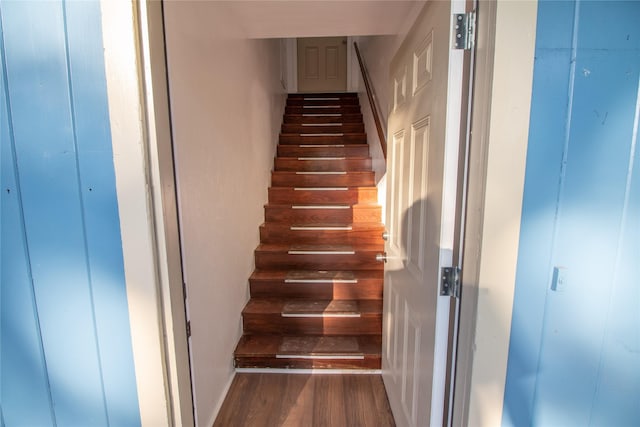 2713 John St, La Marque, TX 77568 - stairs with wood finished floors