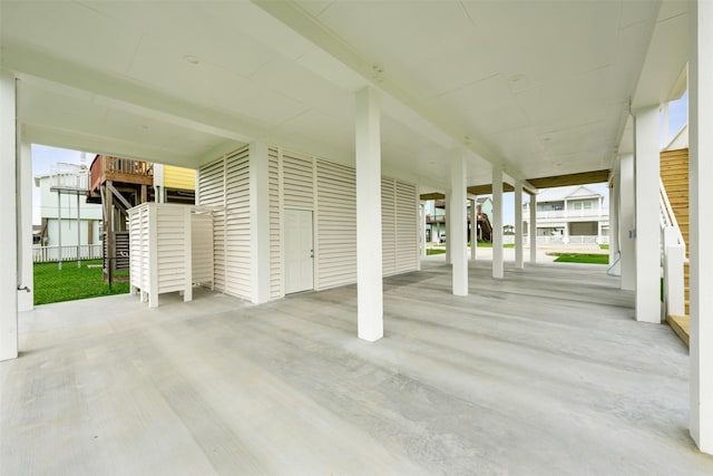 view of patio with a carport