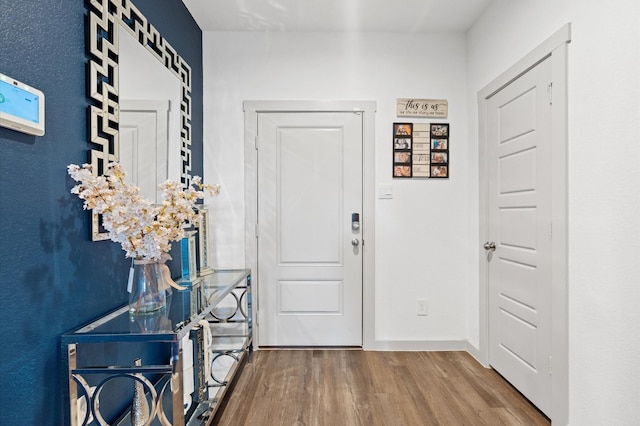 entryway featuring hardwood / wood-style floors