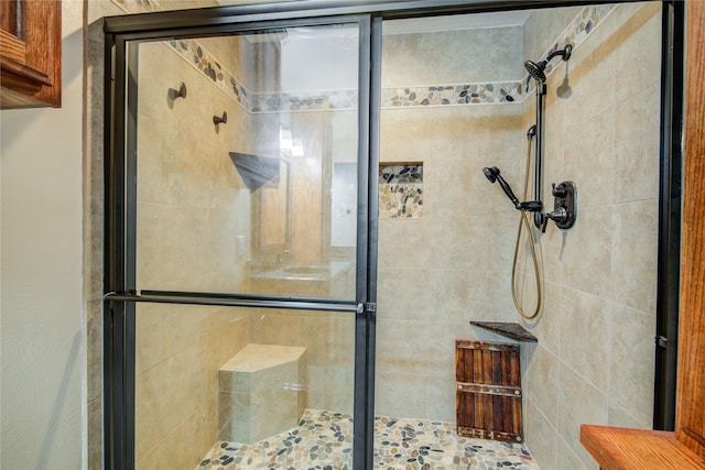 bathroom with an enclosed shower