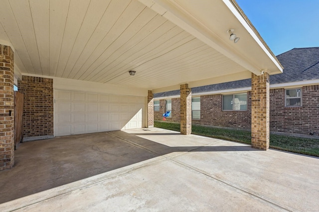 view of patio / terrace with a carport