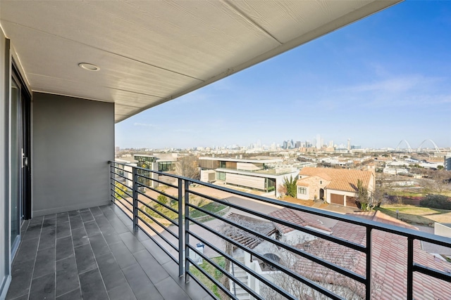 balcony featuring a city view