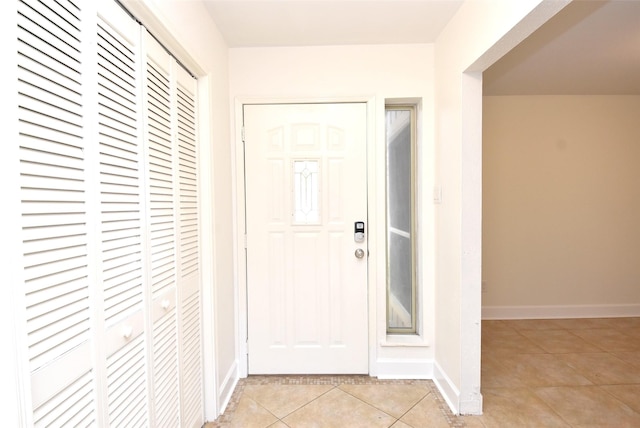 view of tiled entrance foyer