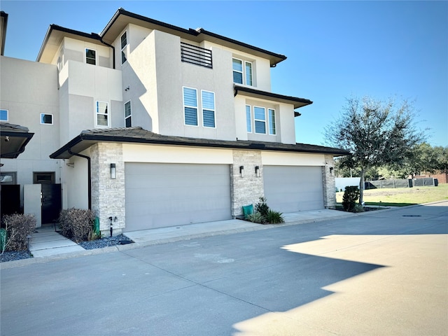 view of home's exterior with a garage