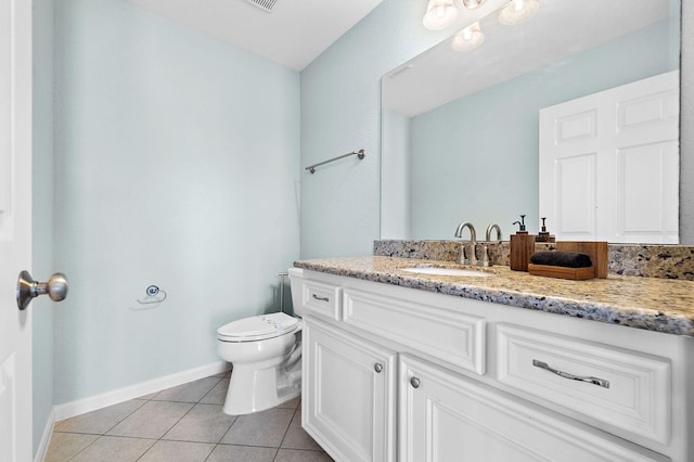 3418 Miramar Dr, Shoreacres, TX 77571 - bathroom with vanity, tile patterned floors, and toilet
