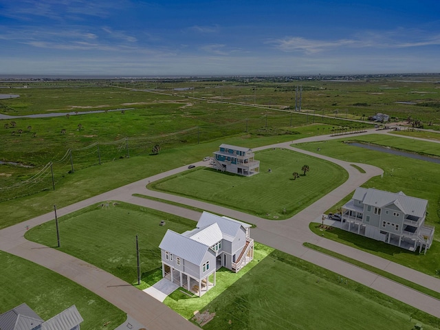 bird's eye view with a rural view