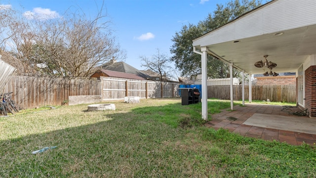 view of yard with a patio