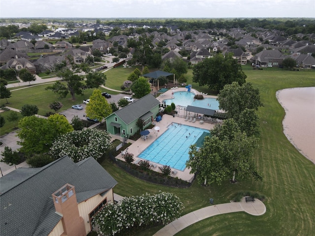 4330 Southpoint Way N, Fulshear, TX 77441 - aerial view of residential area with a pool area
