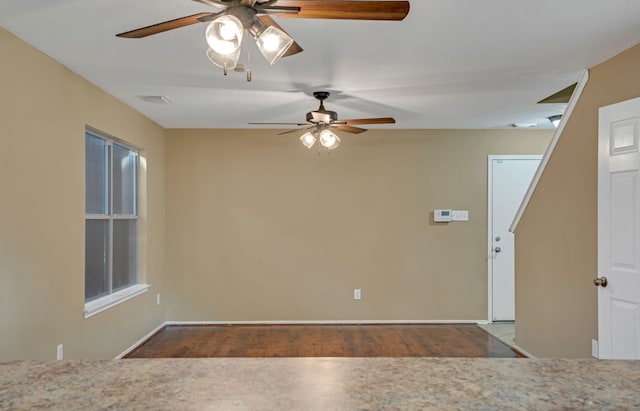 spare room featuring light hardwood / wood-style floors