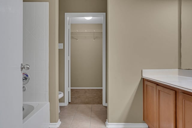 bathroom featuring vanity and tile patterned floors