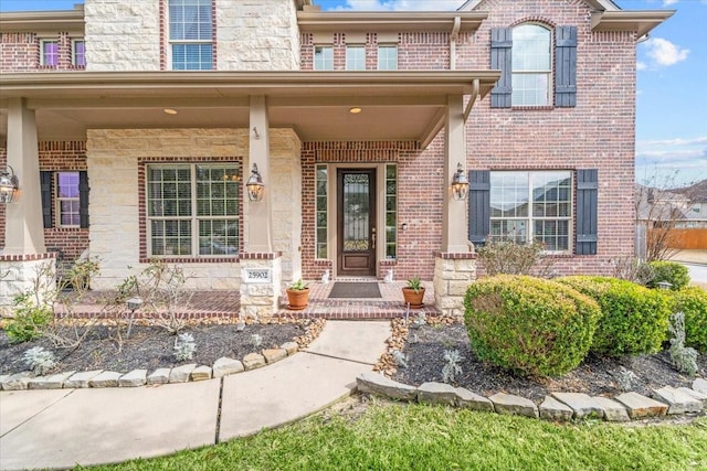 property entrance with a porch