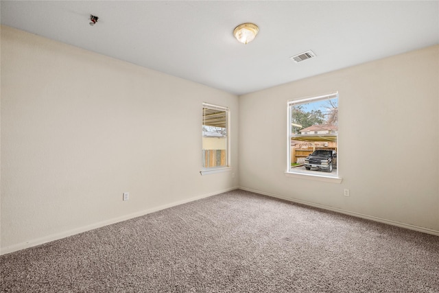 view of carpeted empty room