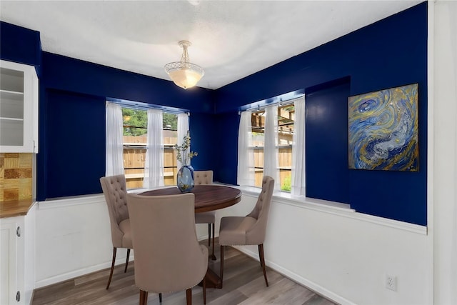 dining room featuring light wood-type flooring