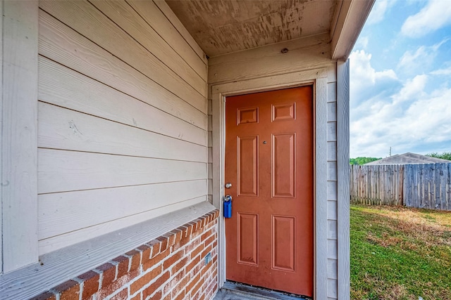 view of doorway to property