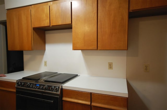 kitchen featuring black electric range