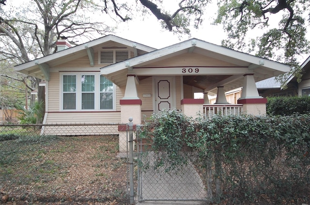 bungalow with covered porch