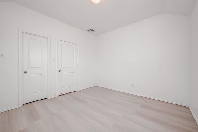 unfurnished bedroom featuring light hardwood / wood-style flooring