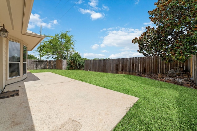 view of yard with a patio