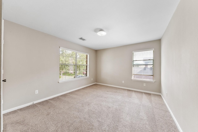 carpeted spare room with plenty of natural light