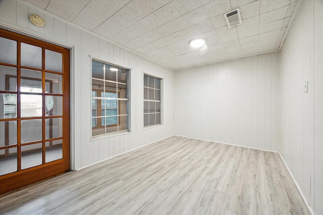 empty room featuring light wood-type flooring