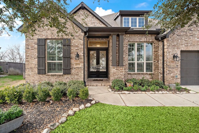 entrance to property with french doors