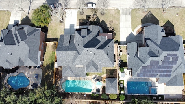 bird's eye view featuring a residential view