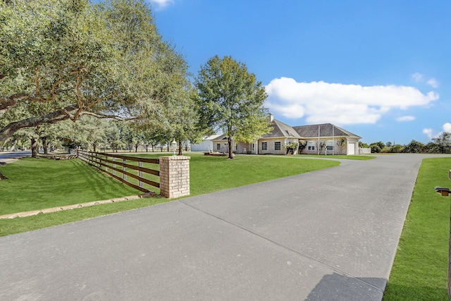 view of front of property with a front yard