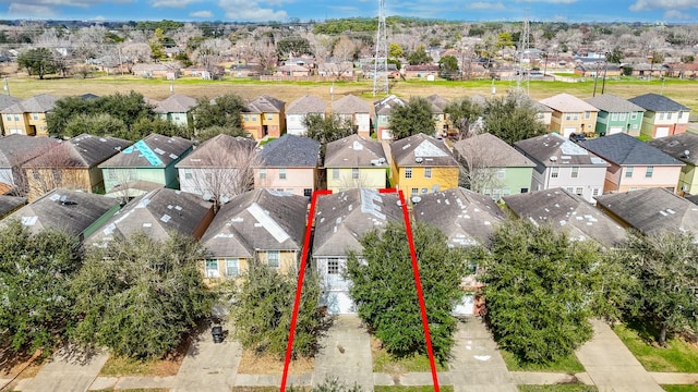 bird's eye view featuring a residential view