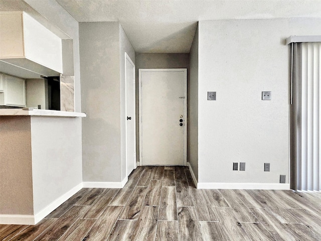 interior space featuring wood-type flooring